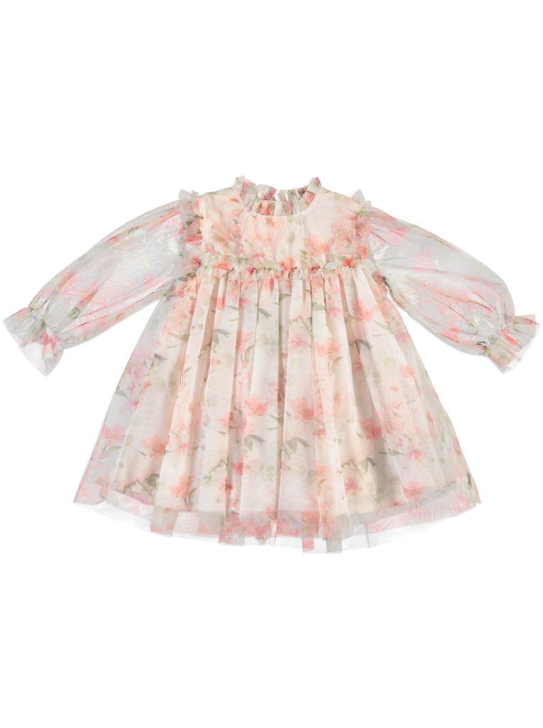 25519 Tulle with Rose Pattern Dress
