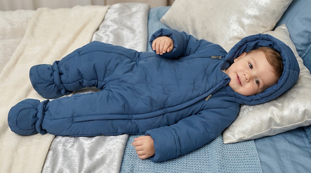 25931 Spacesuit with Bird Embroidery - Navy Blue