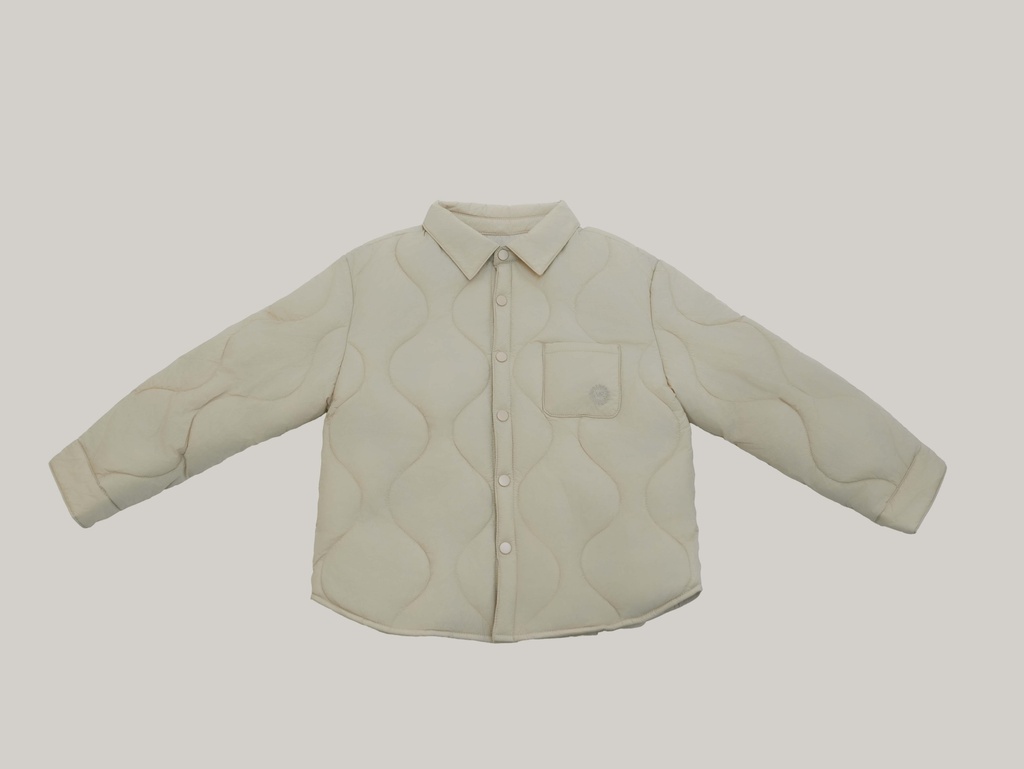 25728 Pocketed Coat with Collar - Ecru