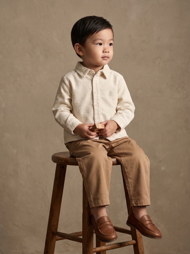 25634 Boy 2-Piece Set Beige