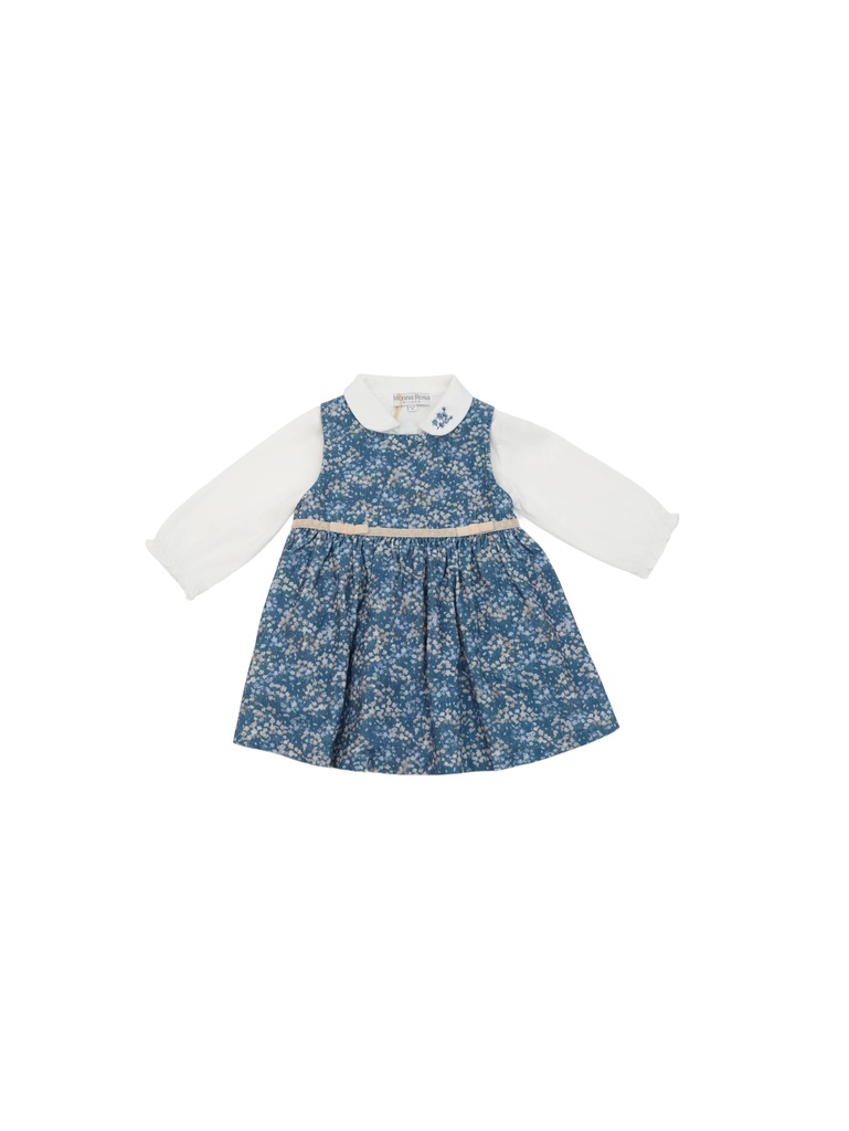 25530 Shirted Pinafore Dress Patterned