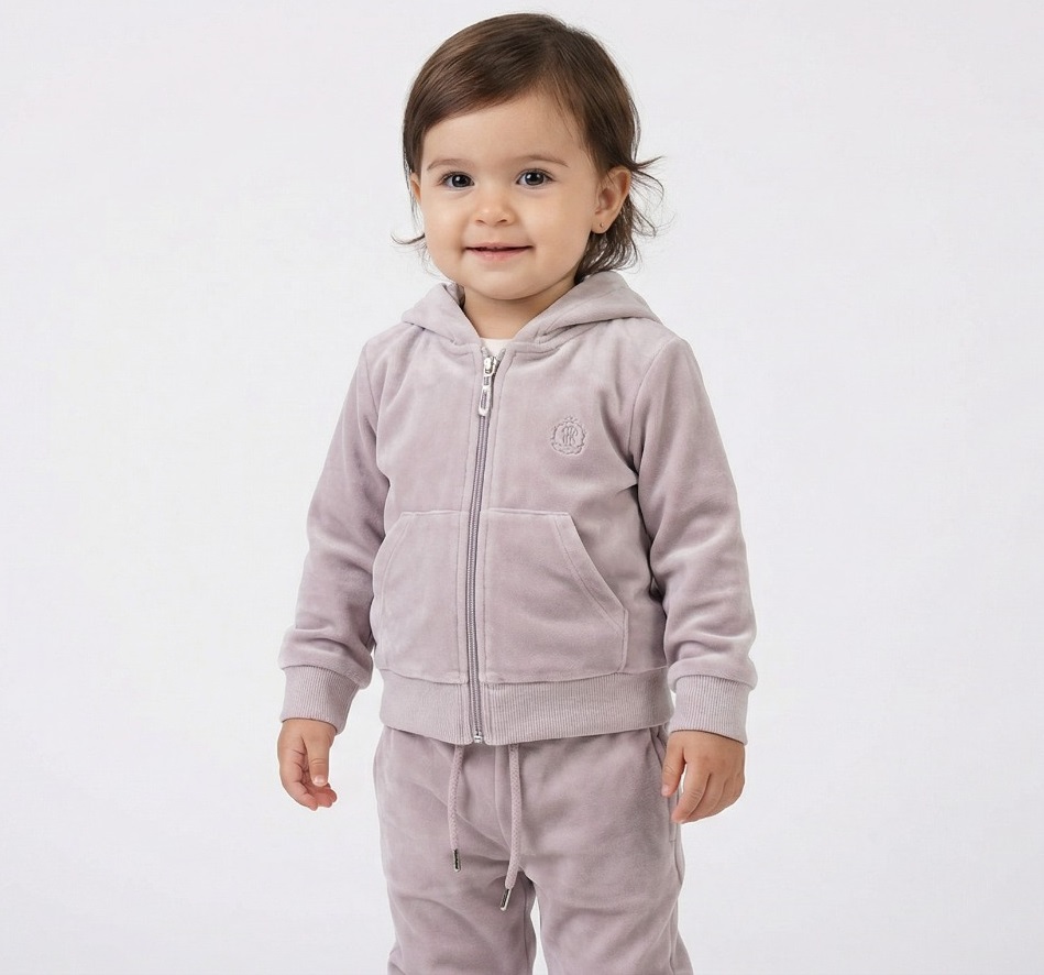 26031 Velours Survêtement Ensemble Beige