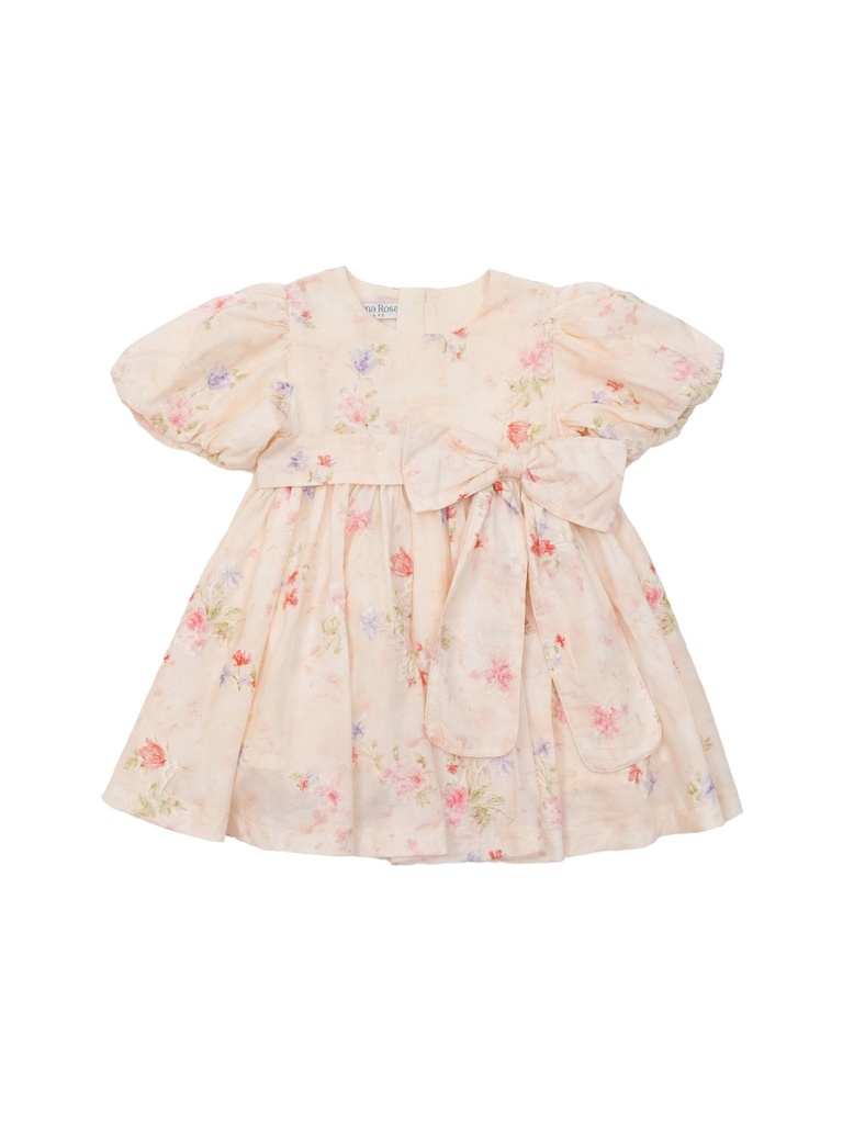 26001 Bow Detailed Dress Patterned