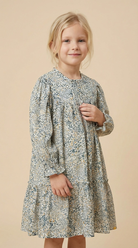 26209 Col droit Robe À motif