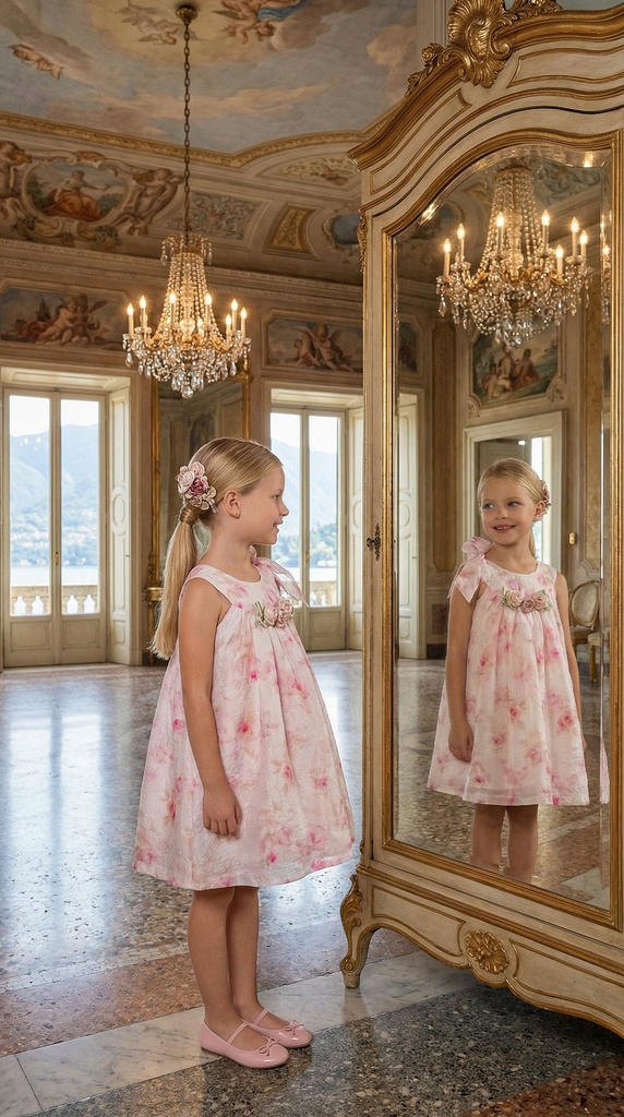 26114 Shoulder Bow Détaillé Robe À motif