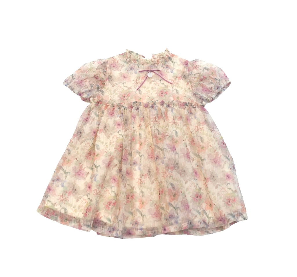 26019 Pink Floral Dress Patterned