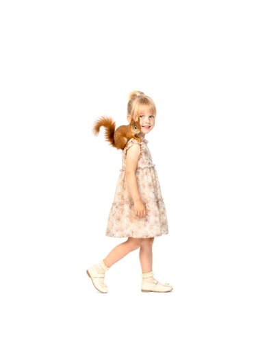 26119 Pink Floral Dress Patterned