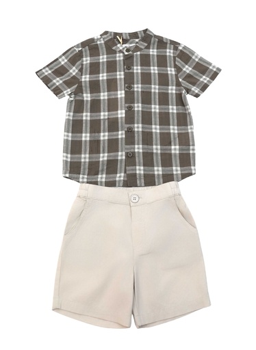 26029 Garçon Rayé Chemise Short Ensemble 2 pièces Ensemble À motif