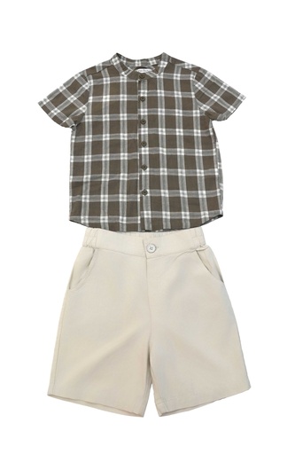 26129 Garçon Rayé Chemise Short Ensemble 2 pièces Ensemble À motif