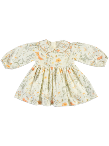 25514 Patterned Cotton Velvet Dress