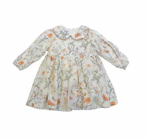 25514 Patterned Cotton Velvet Dress