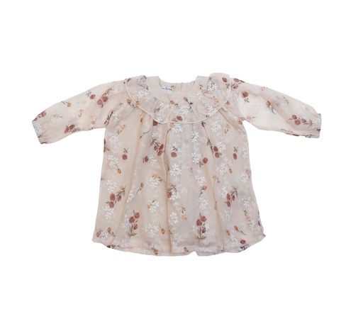 25515 مطرز مطبوع فستان