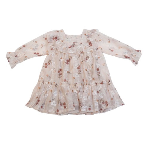 25615 Embroidered Printed Dress