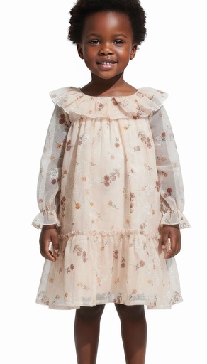 25715 Embroidered Printed Dress