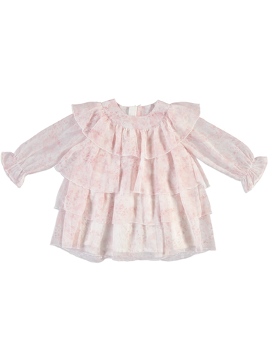 25617 Layered Tencel Dress - Pink