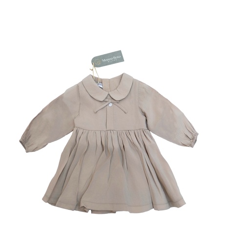 25518 with Ribbon Detail Dress - Beige