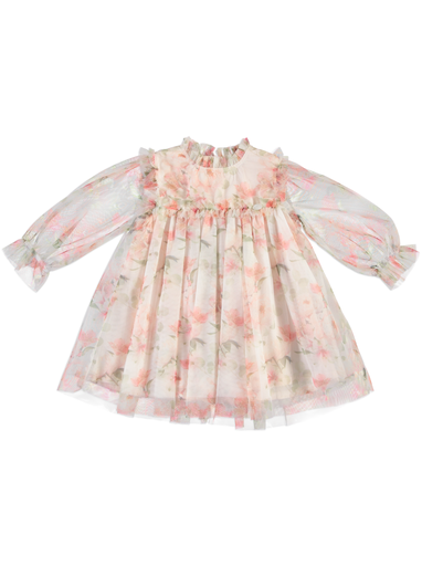 25519 Tulle with Rose Pattern Dress