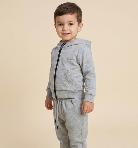 25535 UNISEX BASIC EŞOFMAN TAKIMI KOYU GRİ