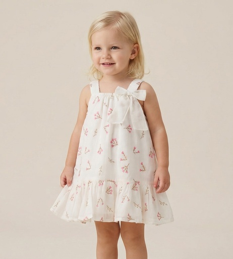 26016 Embroidered Dress Patterned